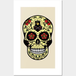 Colorful Mexican skull Posters and Art